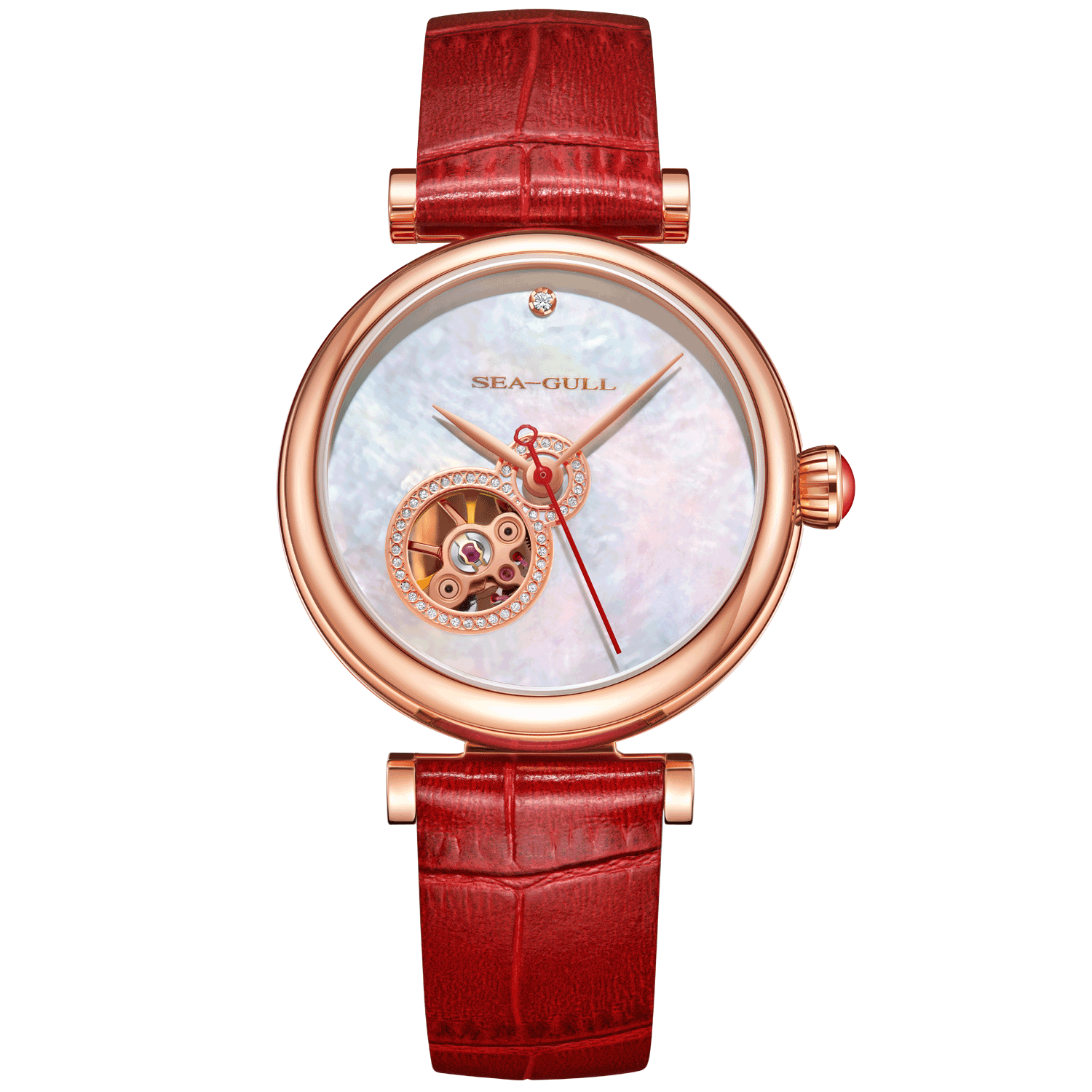 Seagull Watch | Heartfelt Lucky Gourd Rose Gold Case Watch 34.5mm