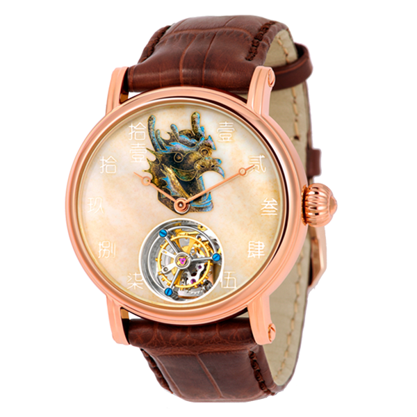 海鷗手錶|十二生肖琺瑯錶盤限量版陀飛輪腕錶 42 毫米