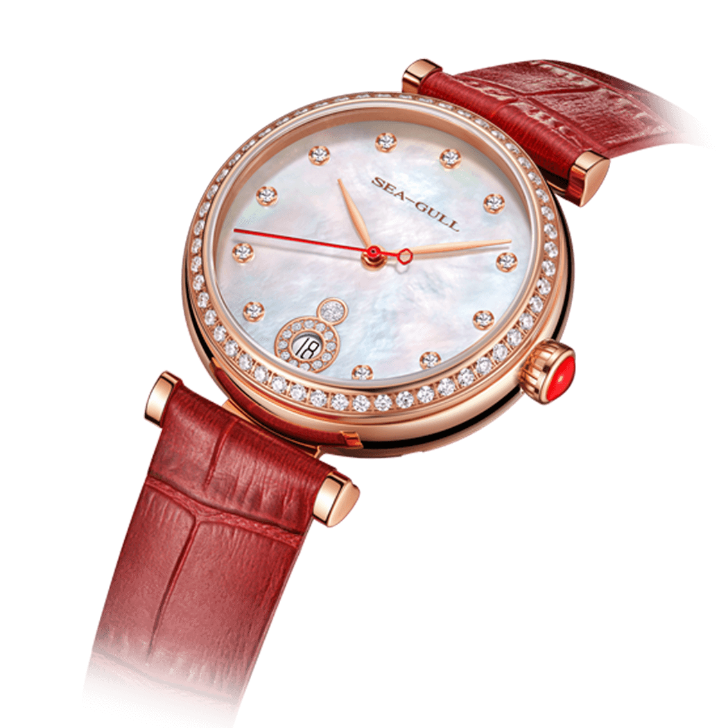 海鷗手錶|衷心閃爍珍珠母貝錶盤腕錶 34.5 毫米