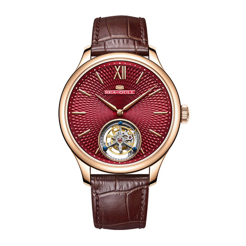 Handgefertigtes, guillochiertes Luxus-Tourbillon von Seagull