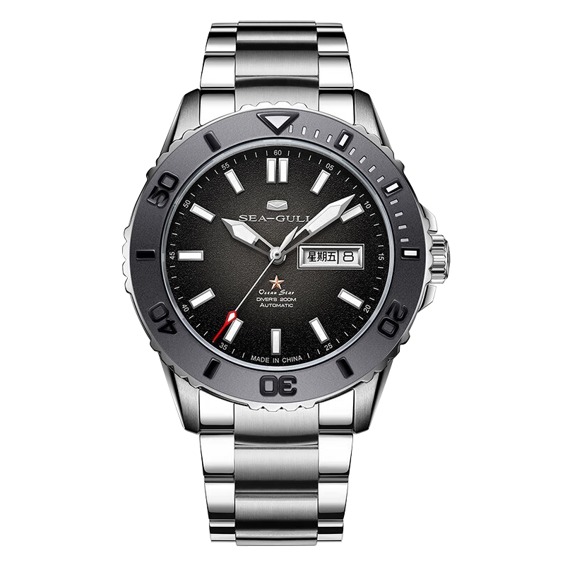 海鷗海洋之星雙日曆陶瓷錶圈手錶