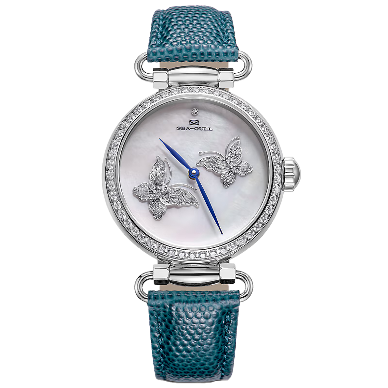 Seagull Watch | Filigree Butterfly Watch with Swarovski Crystals