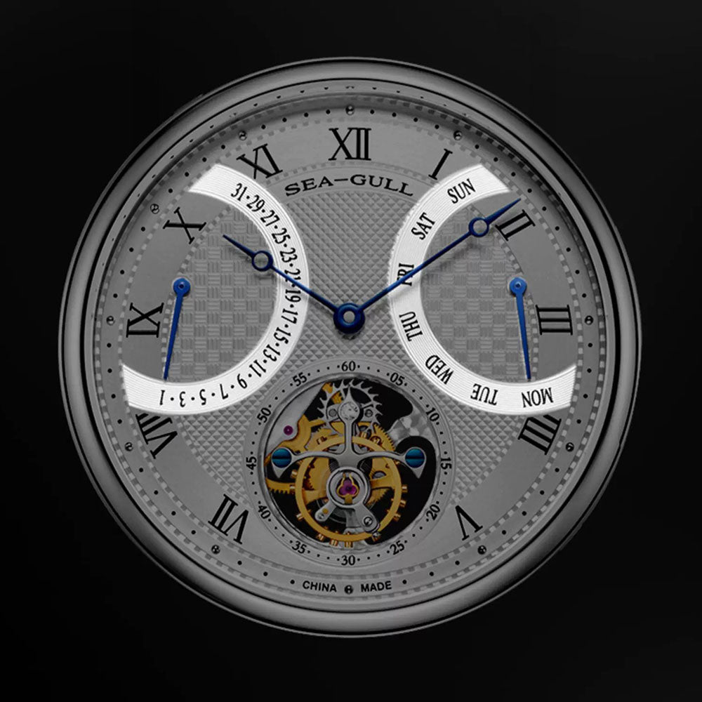 Seagull Watch | Off-center Tourbillon Watch Antidromic Calendar 41mm