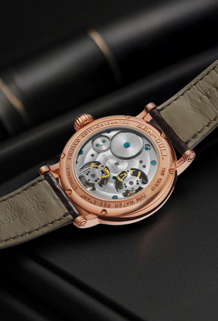 Seagull Masterpiece Dual Tourbillon Guilloché Watch