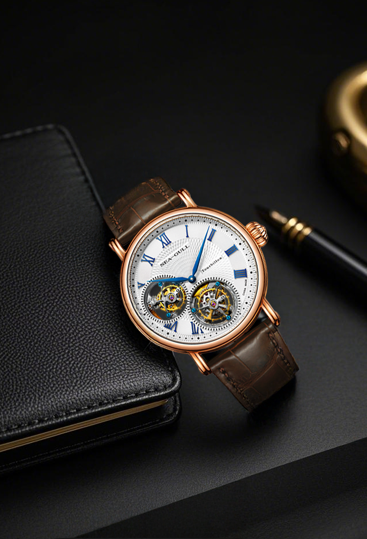 Seagull Masterpiece Dual Tourbillon Guilloché Watch