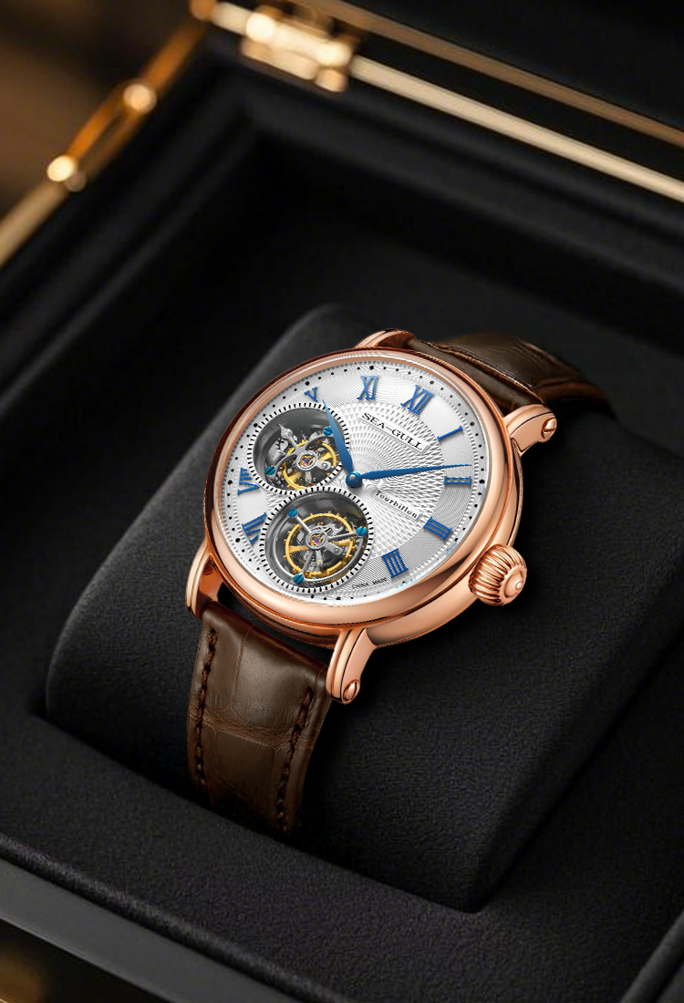 Seagull Masterpiece Dual Tourbillon Guilloché Watch