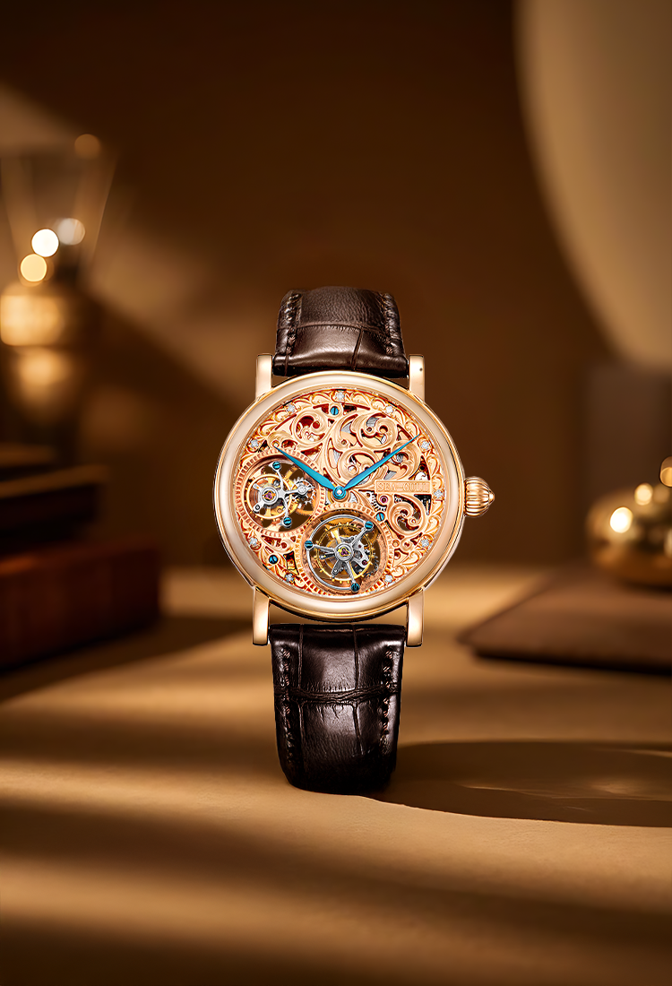 Seagull Masterpiece Dual Tourbillon Skeleton Watch