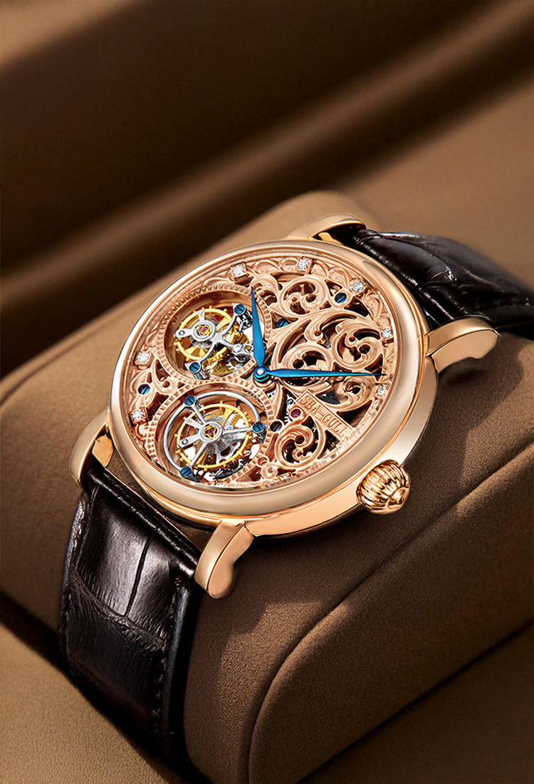 Seagull Masterpiece Dual Tourbillon Skeleton Watch