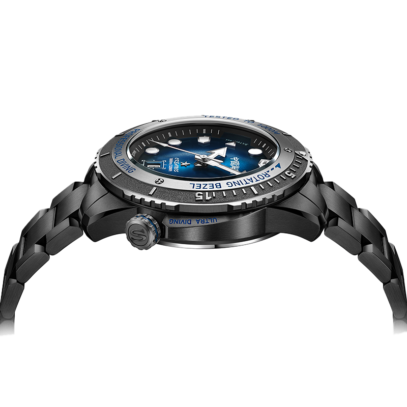 Seagull Okeanos Professional Ultra Diving Auto-Mechanical Watch Waterproof 1000M-Black-Side View