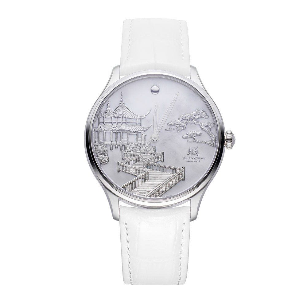 Shanghai Under Moonlight 40mm Watch - White Dial