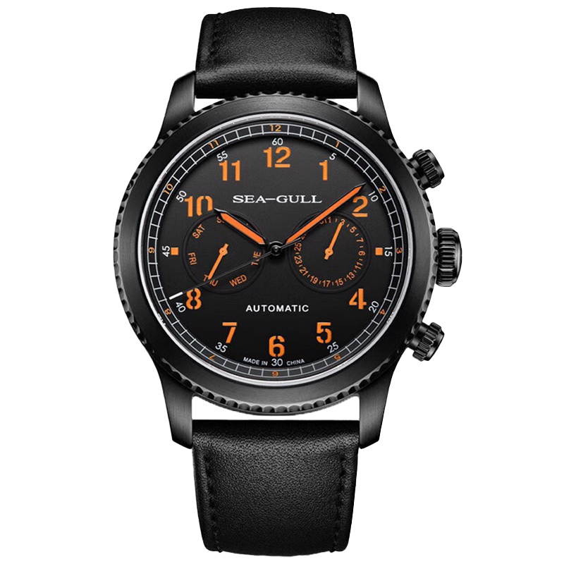 Seagull Watch | Aviation Dual Time Zone Pilot Automatic Sports Watch 43mm