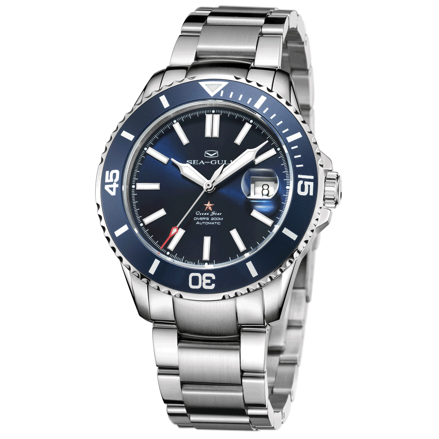 海鷗海洋之星經典藍色腕錶