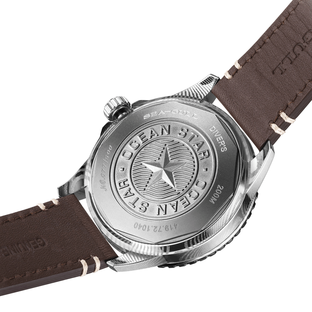 海鷗海洋之星大馬士革鋼腕錶