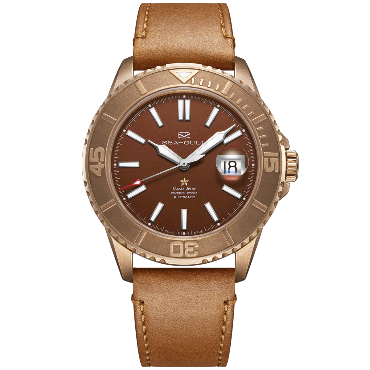 海鷗海洋之星青銅錶殼手錶
