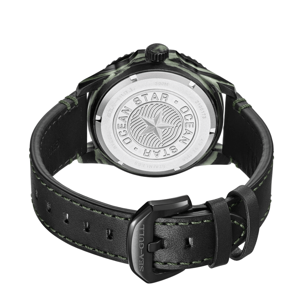 Seagull Carbon Fiber Case Watch Ocean Star Diver 300M 43.8mm Seagull