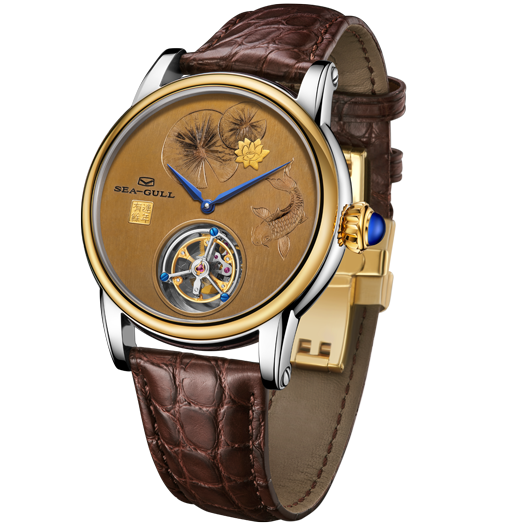 Seagull Watch | Intangible Cultural Heritage Copper Sculpture Cloisonné Tourbillon Watch 43mm